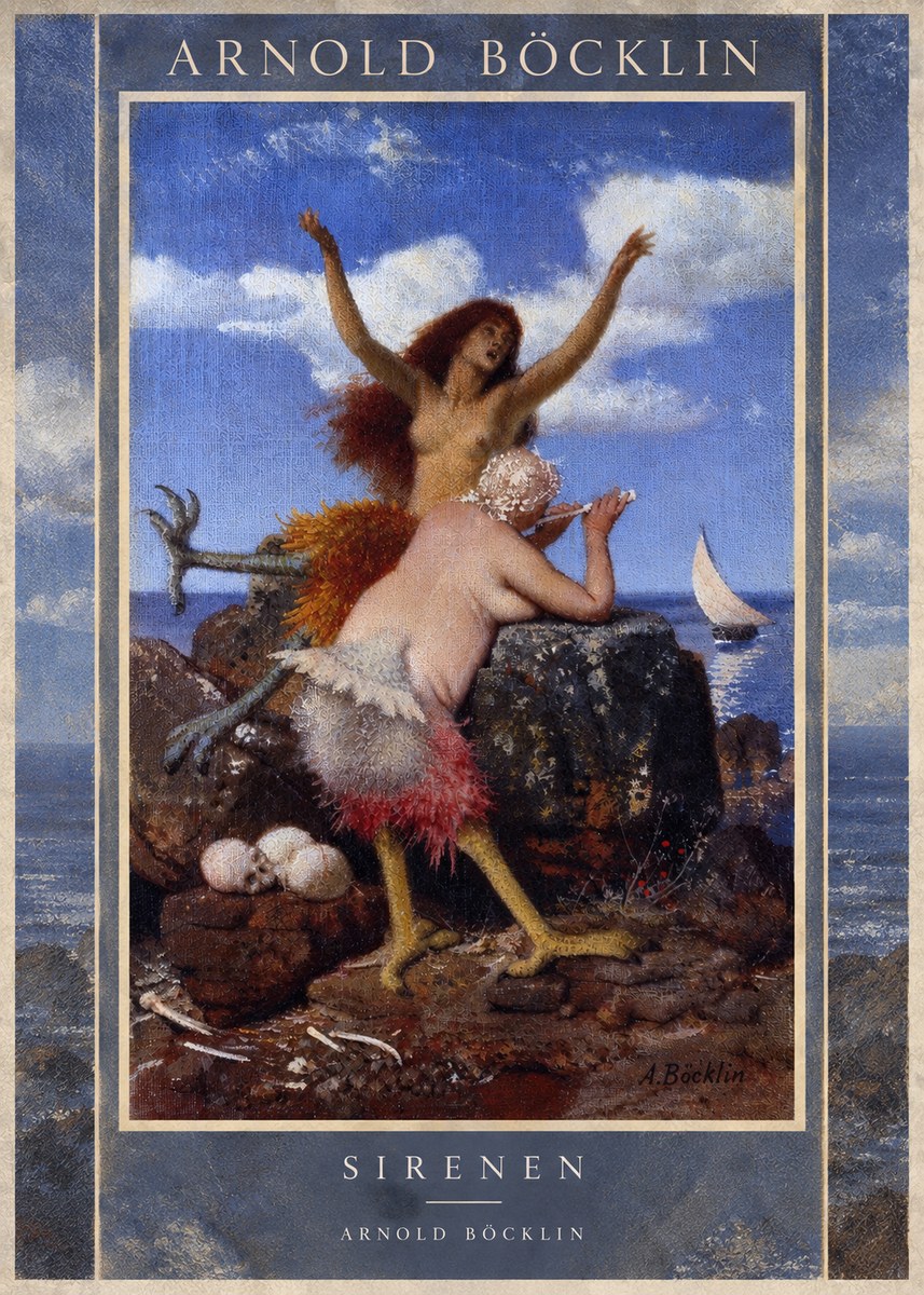 Arnold Böcklin Sirenen No5 - Juliste