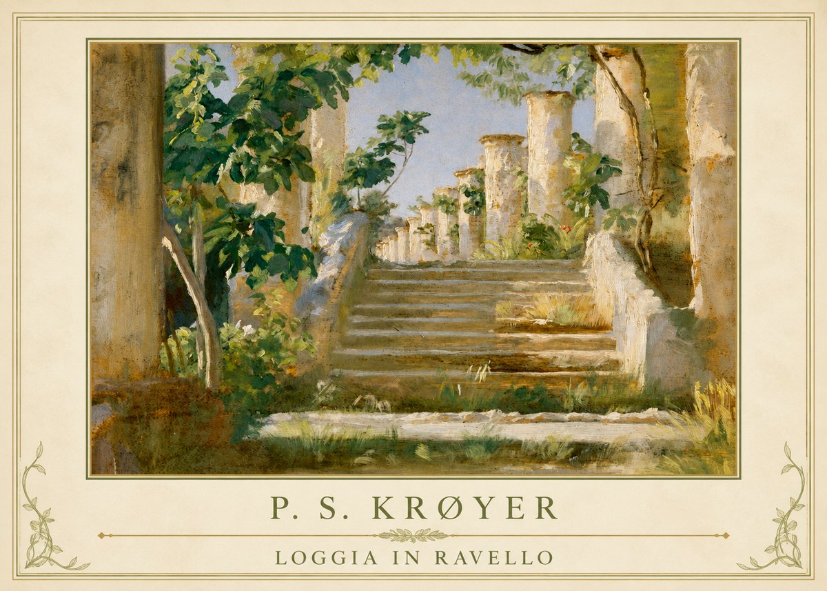P.S. Krøyer Loggia in Ravello No1 - Juliste