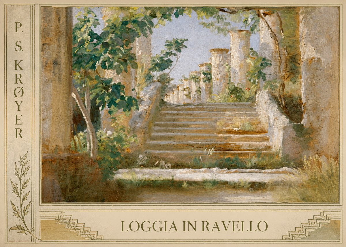 P.S. Krøyer Loggia in Ravello No2 - Juliste