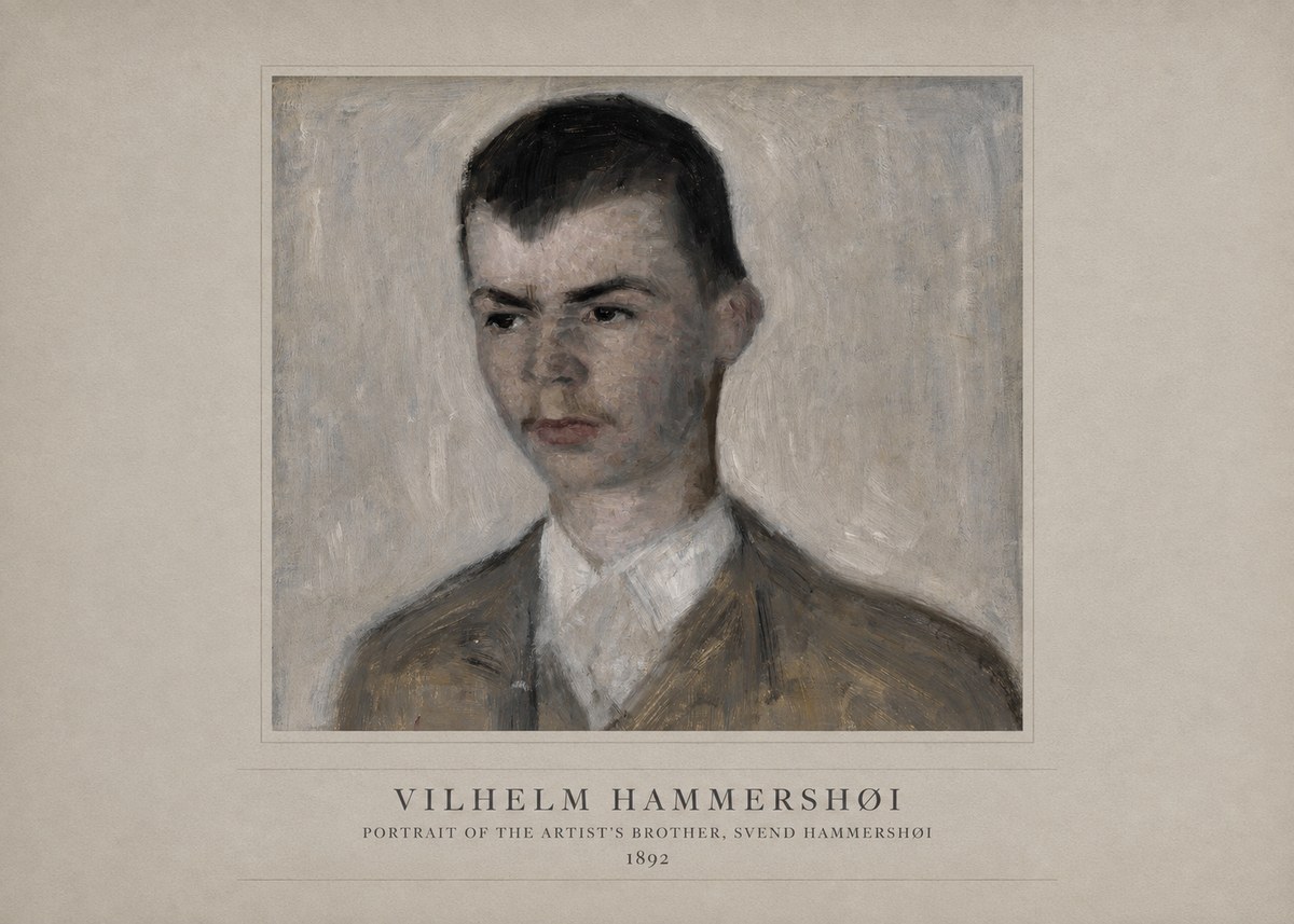 Vilhelm Hammershøi Portrait of the Artist's Brother, Svend Hammershøi No4 - Juliste