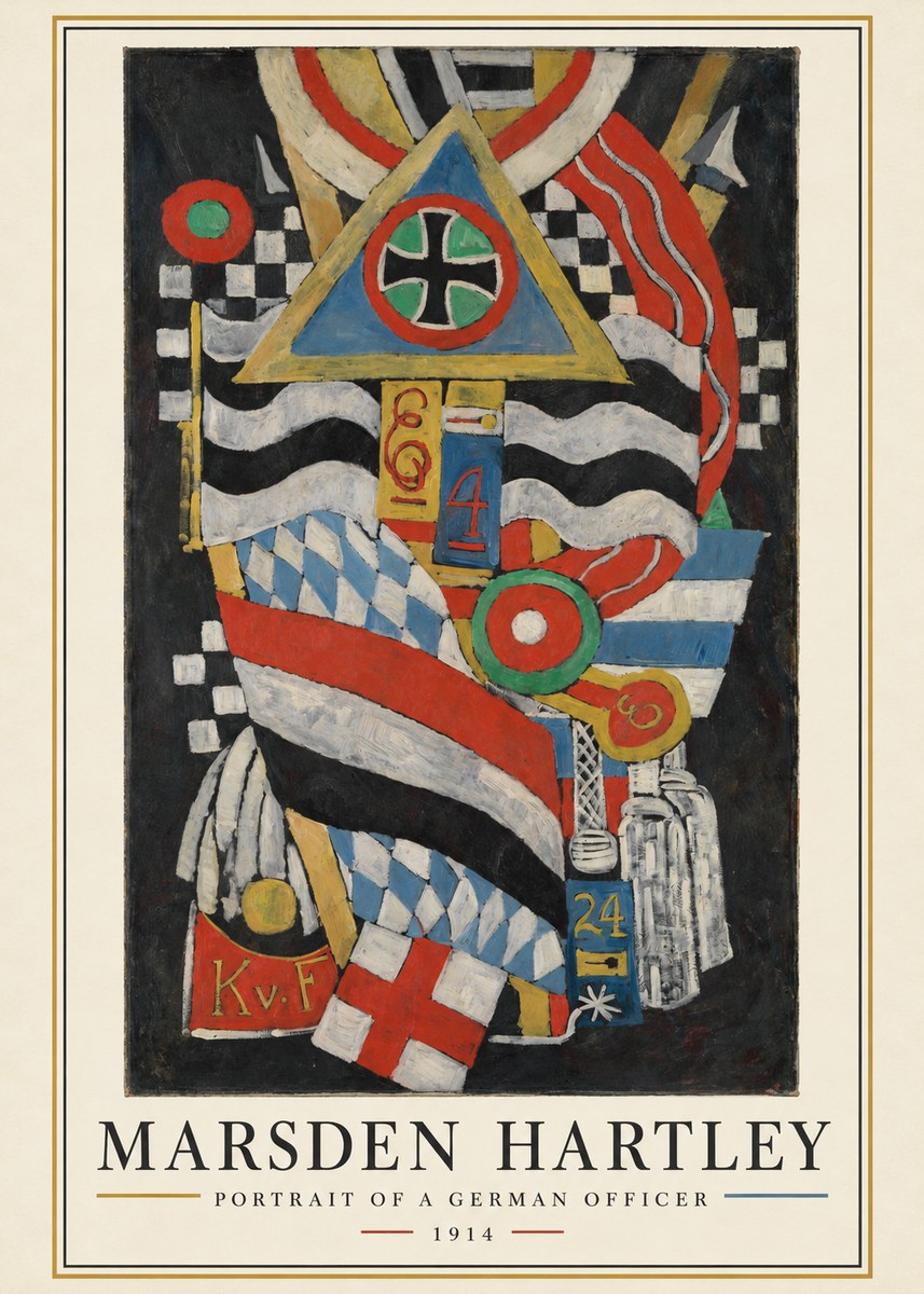Marsden Hartley Portrait of a German Officer I No3 - Juliste