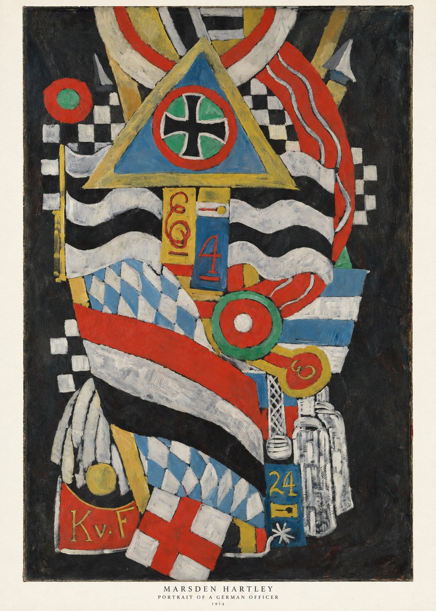 Marsden Hartley Portrait of a German Officer I No6 - Juliste