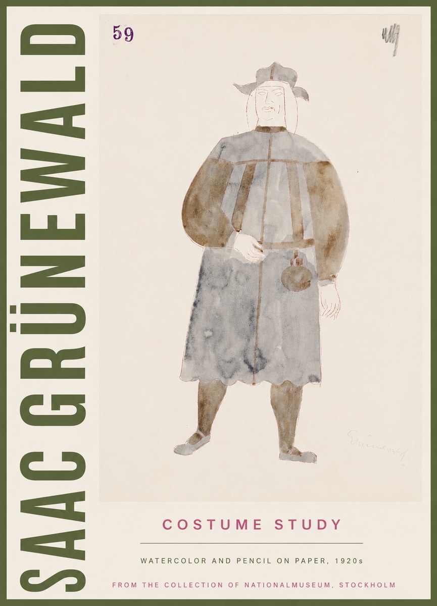 Isaac Grünewald Costume Study I No3 - Juliste
