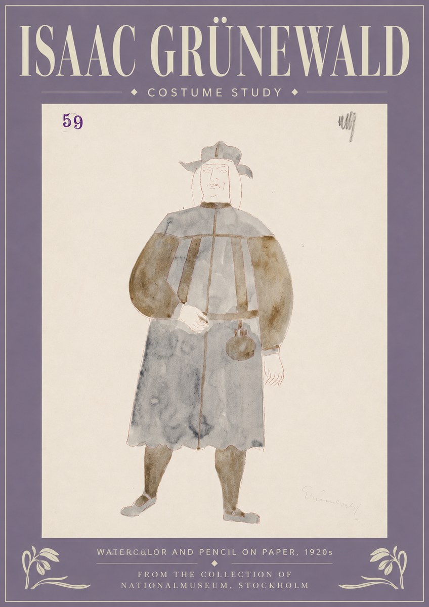 Isaac Grünewald Costume Study I No5 - Juliste