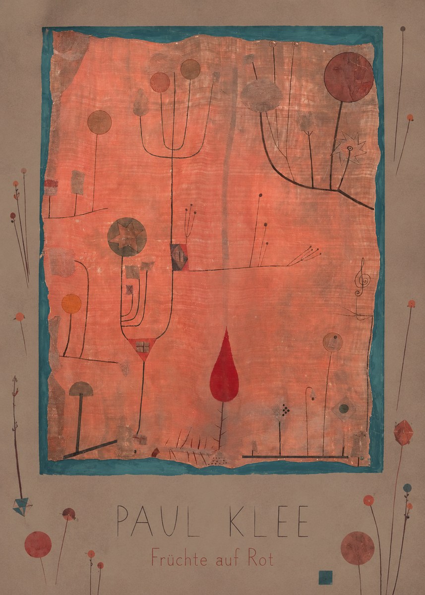 Paul Klee Früchte Auf Rot No3 - Juliste