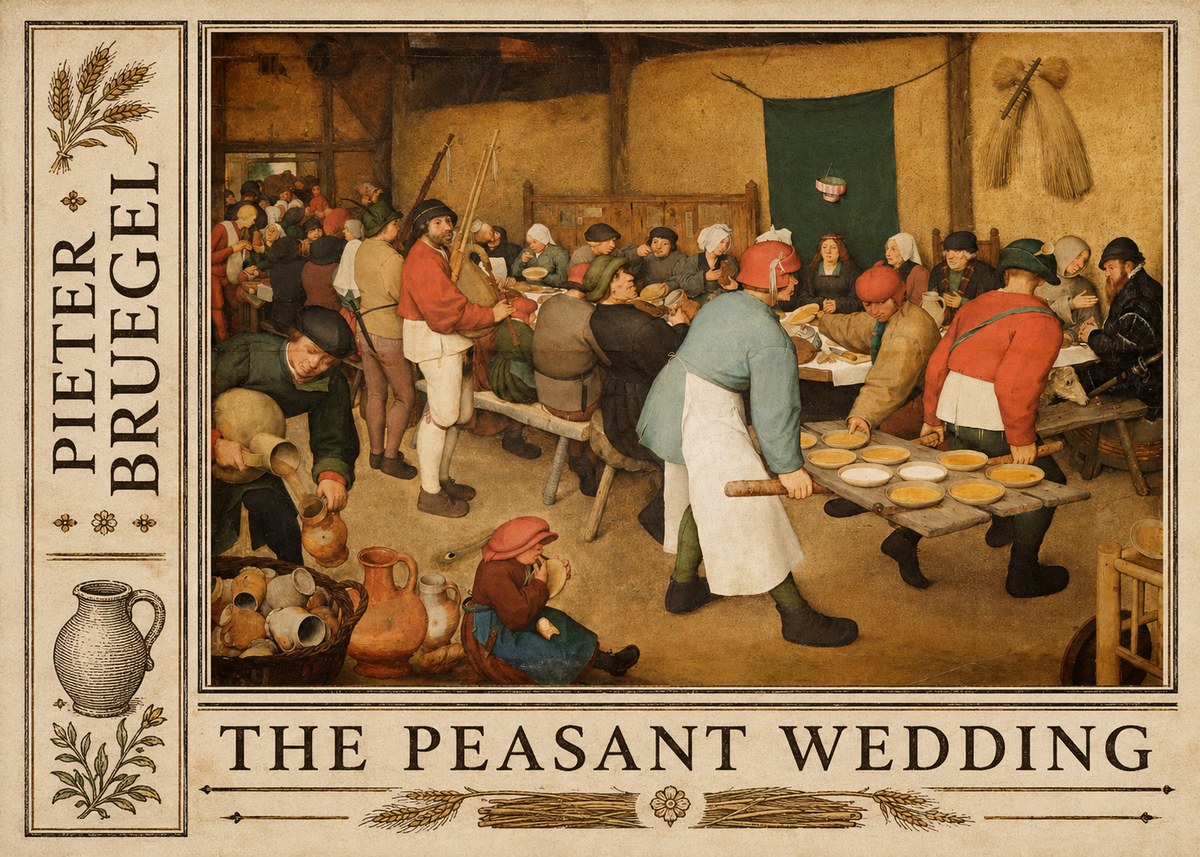 Pieter Bruegel The Peasant Wedding I No2 - Juliste