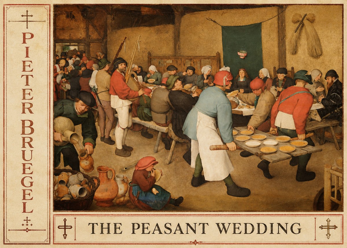 Pieter Bruegel The Peasant Wedding I No3 - Juliste