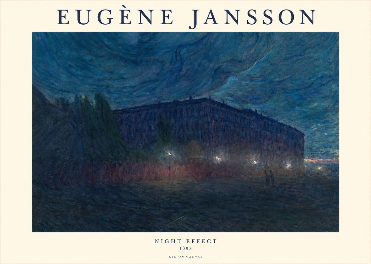 Eugène Jansson Night Effect No1 - Juliste