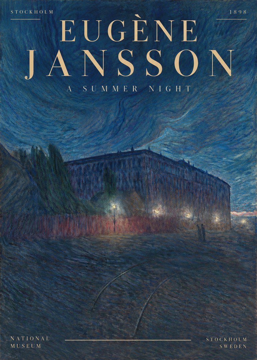 Eugène Jansson Night Effect No5 - Juliste