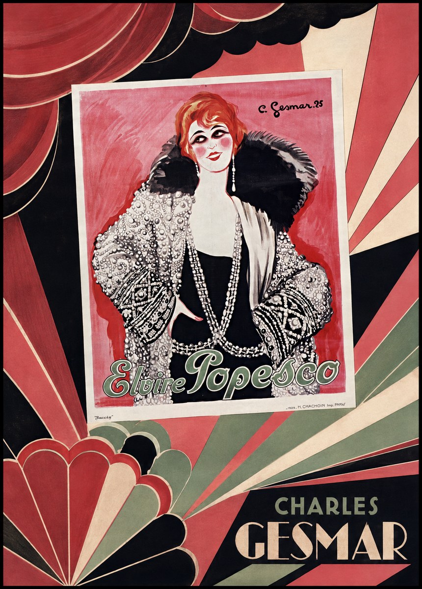 Charles Gesmar Elvire Popesco I No5 - Juliste