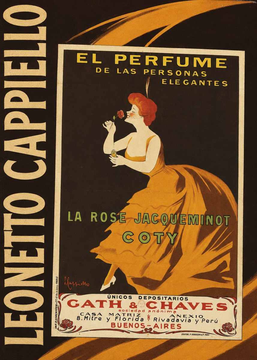 Leonetto Cappiello La Rose Jacqueminot Coty No4 - Juliste