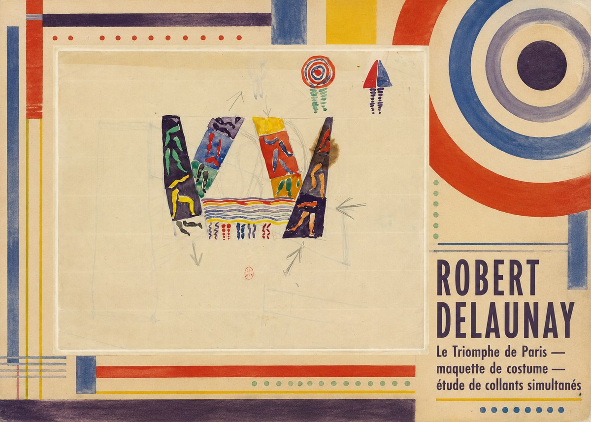 Robert Delaunay Le Triomphe De Paris — Maquette De Costume — Étude De Collants Simultanés No2 - Juliste