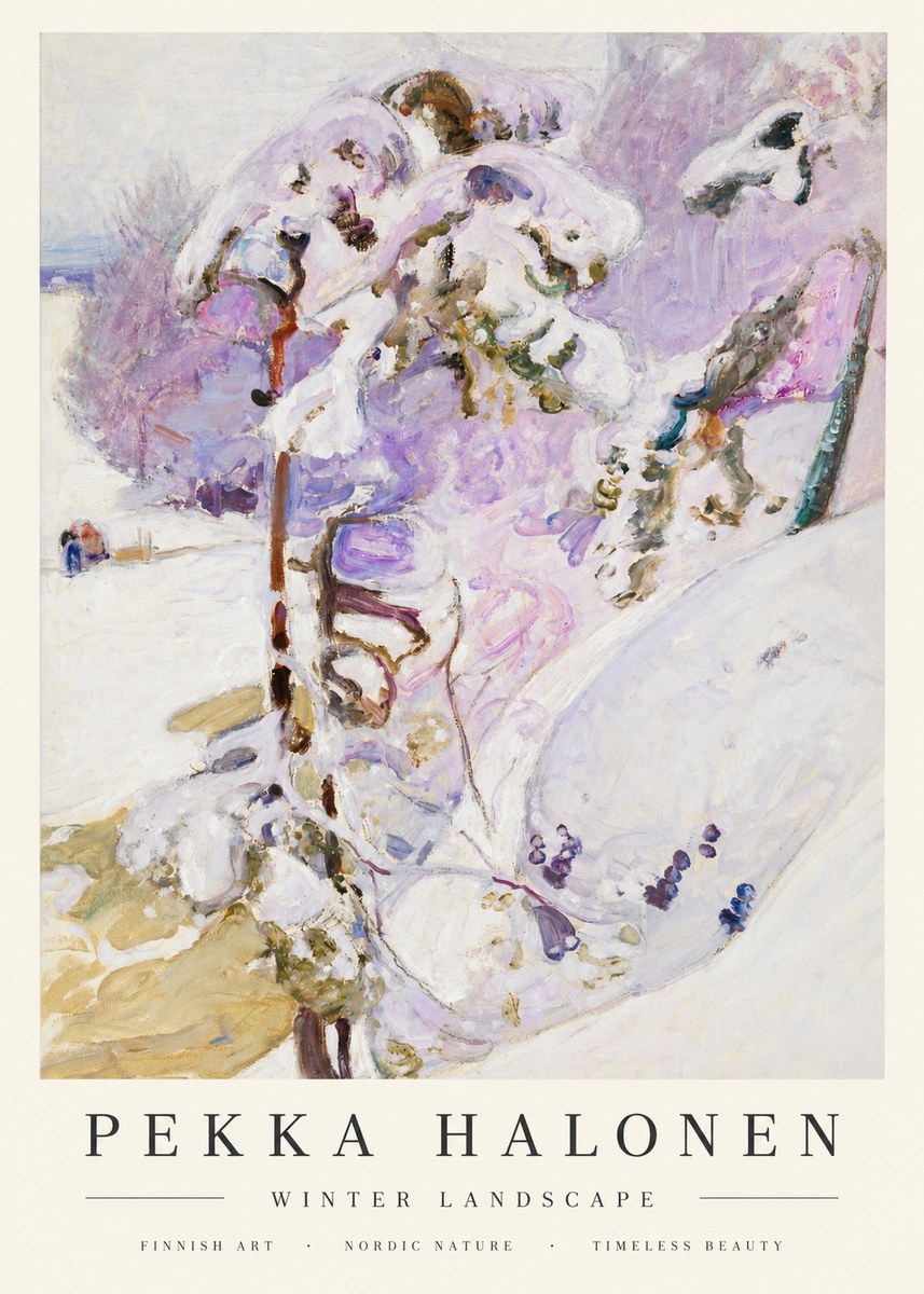 Pekka Halonen Winter Landscape No1 - Juliste