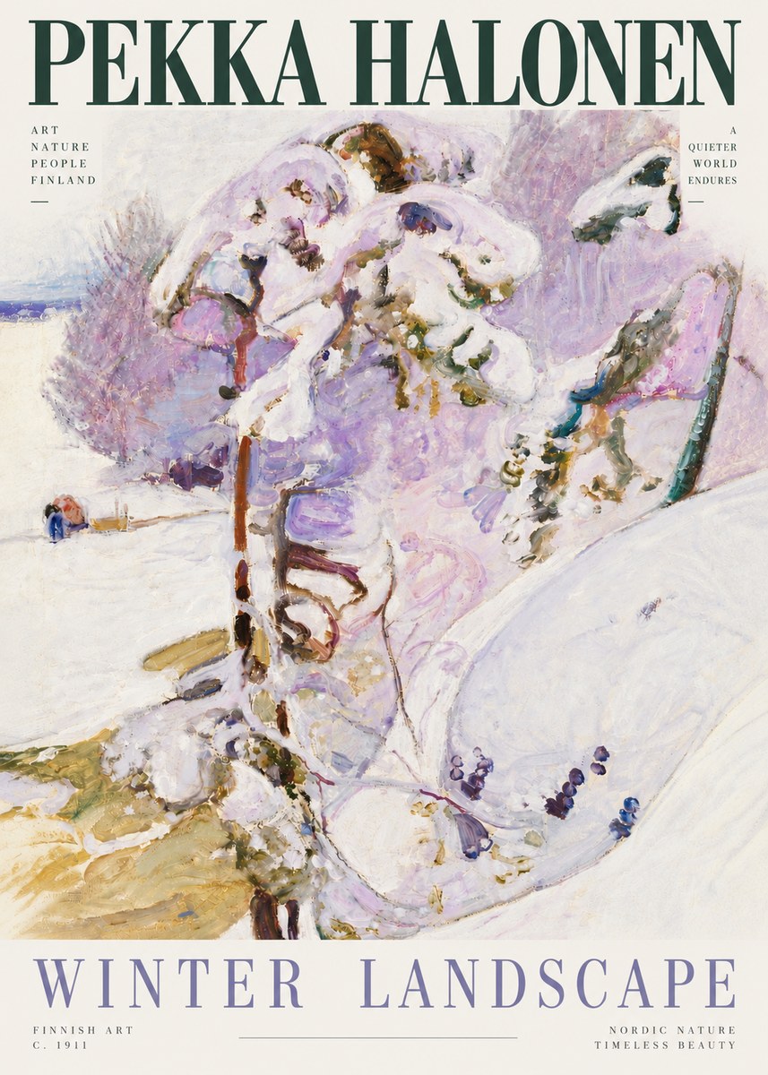 Pekka Halonen Winter Landscape No4 - Juliste