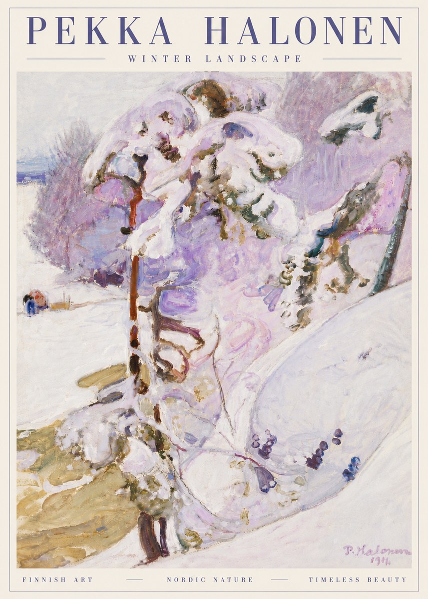 Pekka Halonen Winter Landscape No6 - Juliste