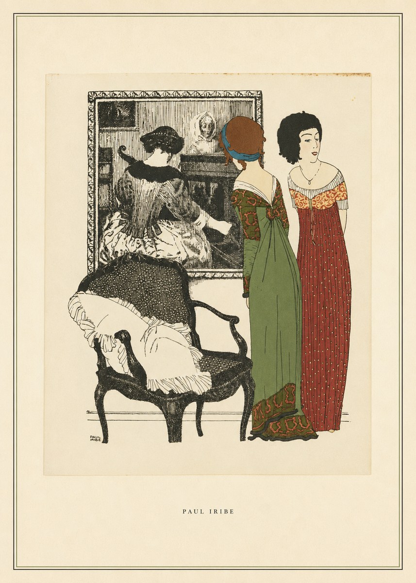 Paul Iribe Elegant Interior Scene No4 - Juliste
