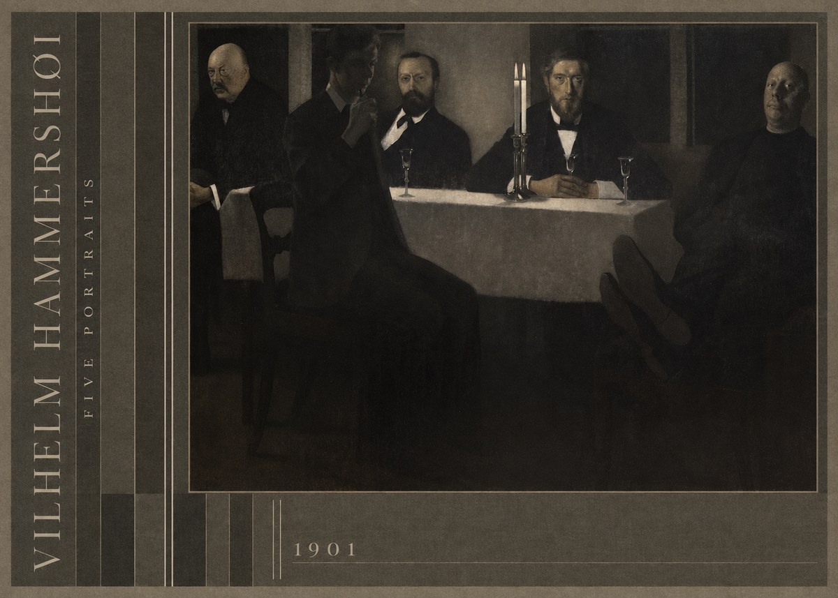 Vilhelm Hammershøi Five Portraits I No3 - Juliste