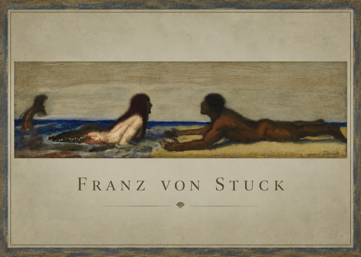 Franz von Stuck Mermaids No3 - Juliste