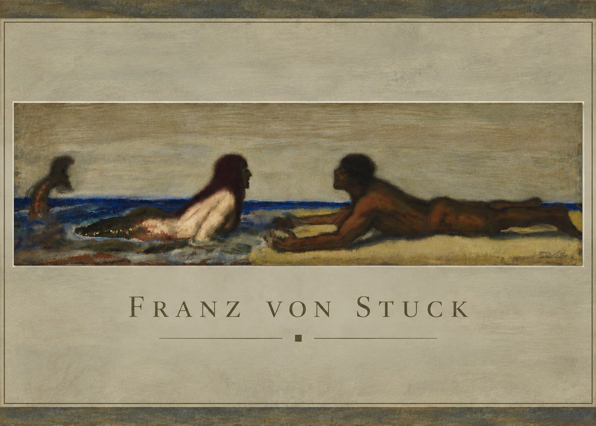 Franz von Stuck Mermaids No4 - Juliste