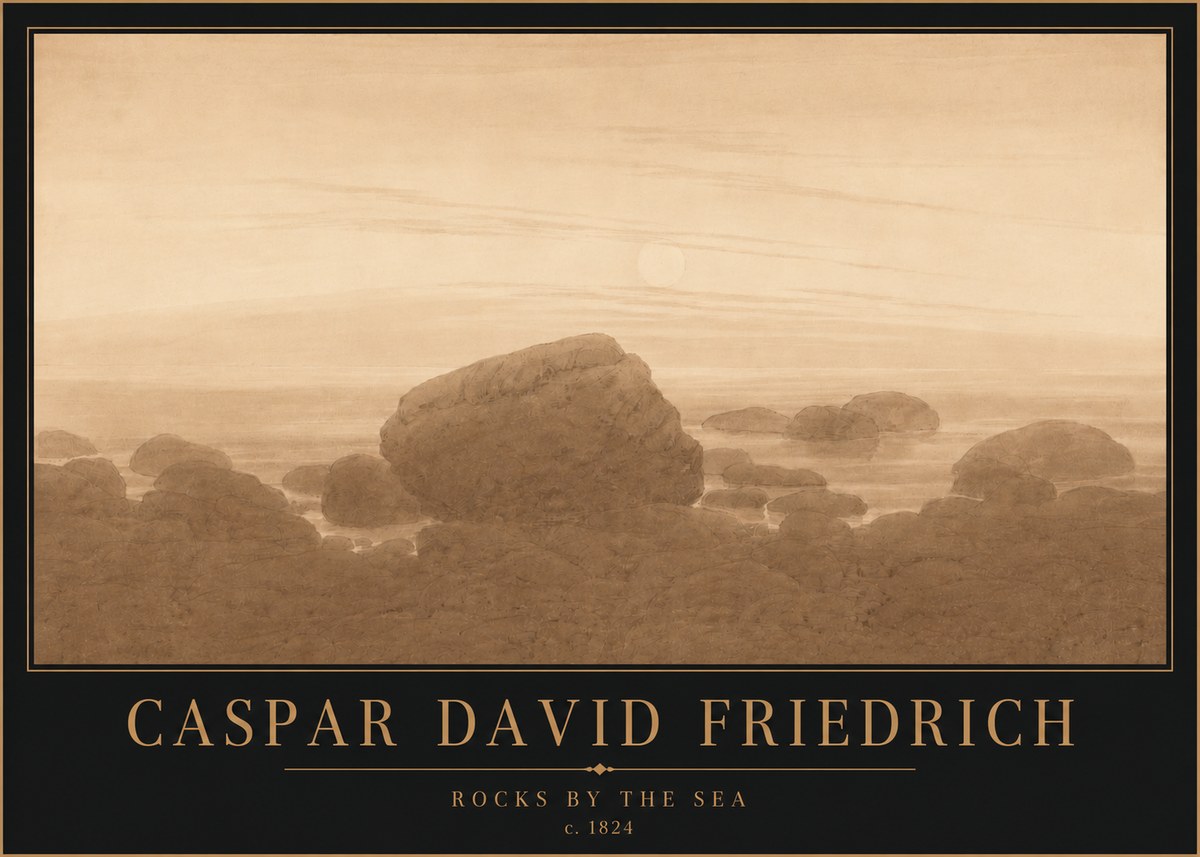 Caspar David Friedrich Rocks by the Sea No4 - Juliste