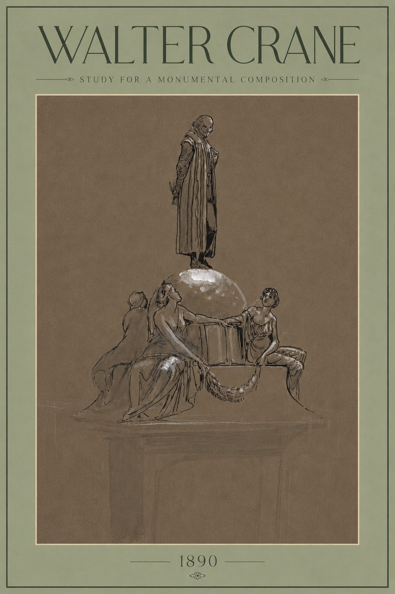 Walter Crane Study for a Monumental Composition No4 - Juliste