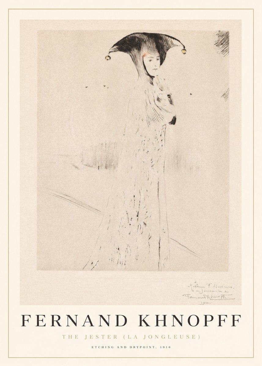 Fernand Khnopff The Jester (La Jongleuse) No1 - Juliste