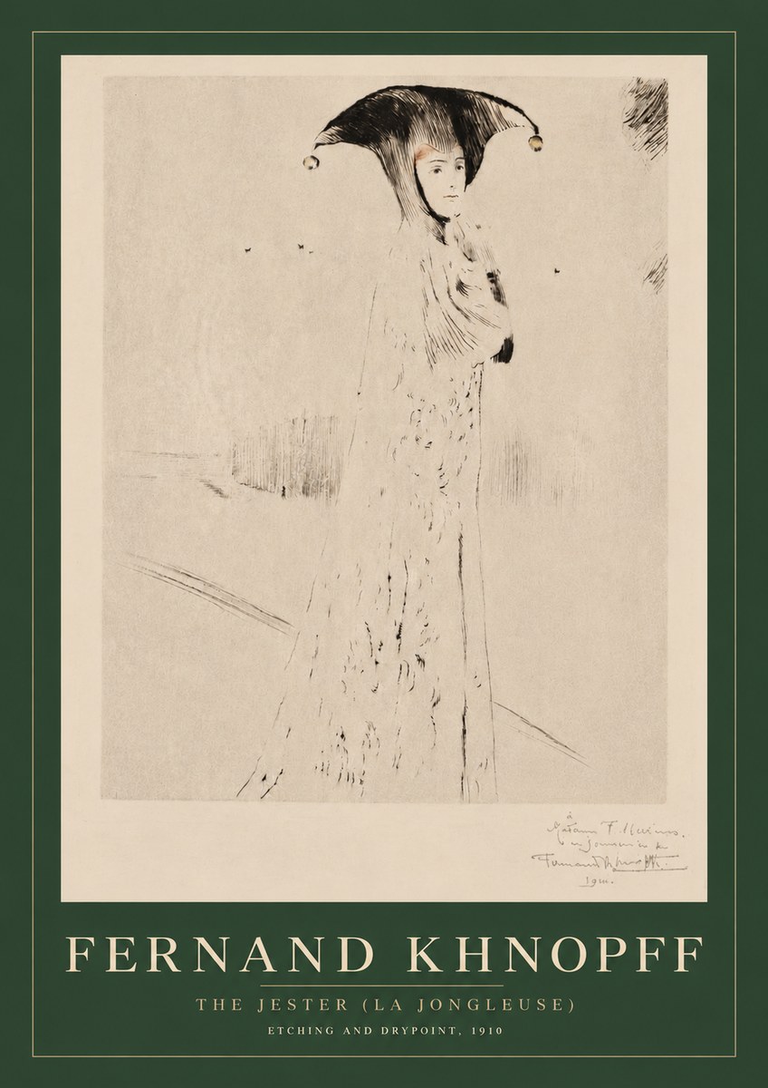 Fernand Khnopff The Jester (La Jongleuse) No3 - Juliste