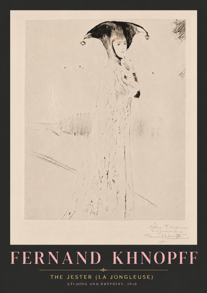 Fernand Khnopff The Jester (La Jongleuse) No6 - Juliste