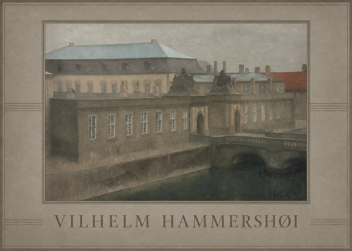 Vilhelm Hammershøi The Old Christiansborg, Late Autumn No3 - Juliste