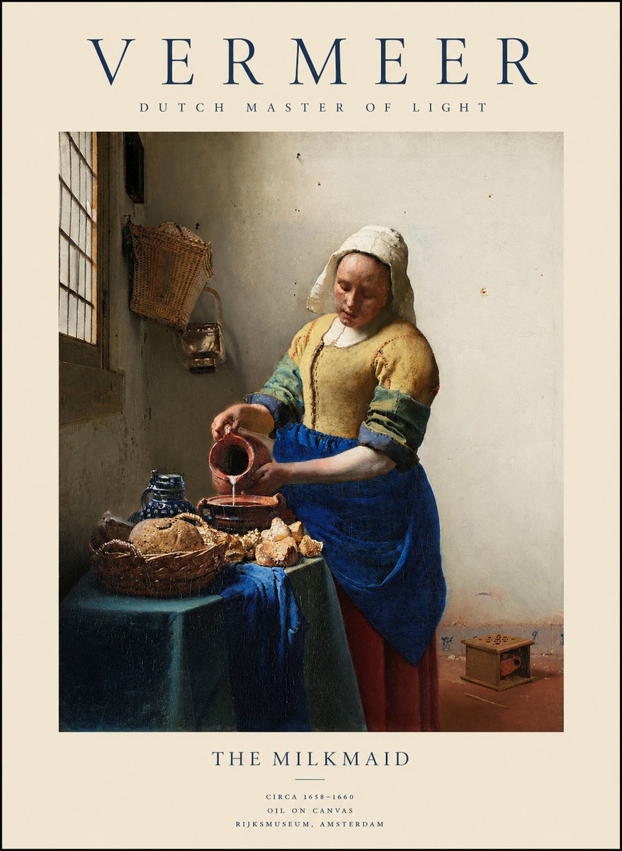 Vermeer The Milkmaid No1 - Juliste