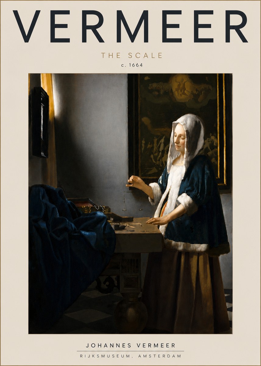 Vermeer The Scale No5 - Juliste