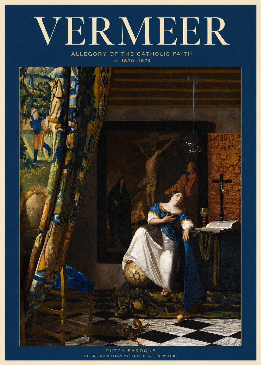 Vermeer Allegory of the Catholic Faith No2 - Juliste