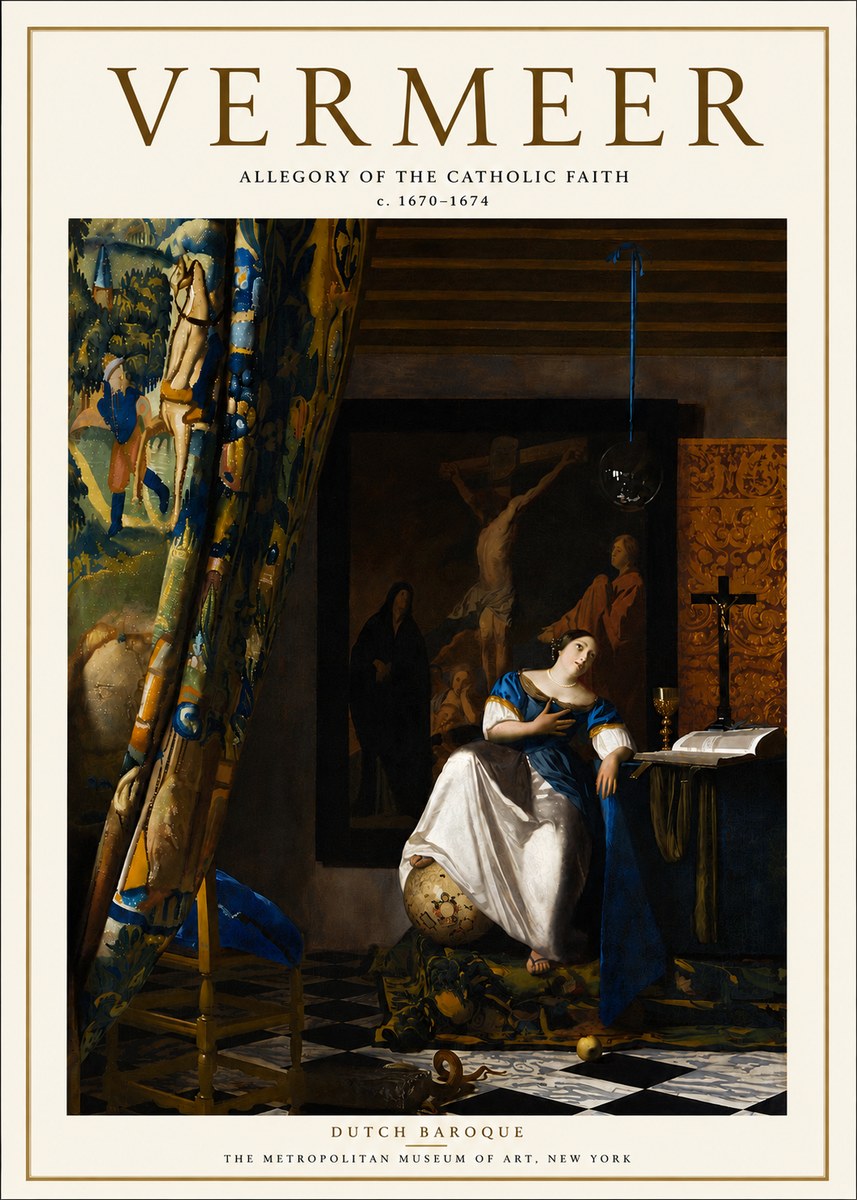 Vermeer Allegory of the Catholic Faith No5 - Juliste