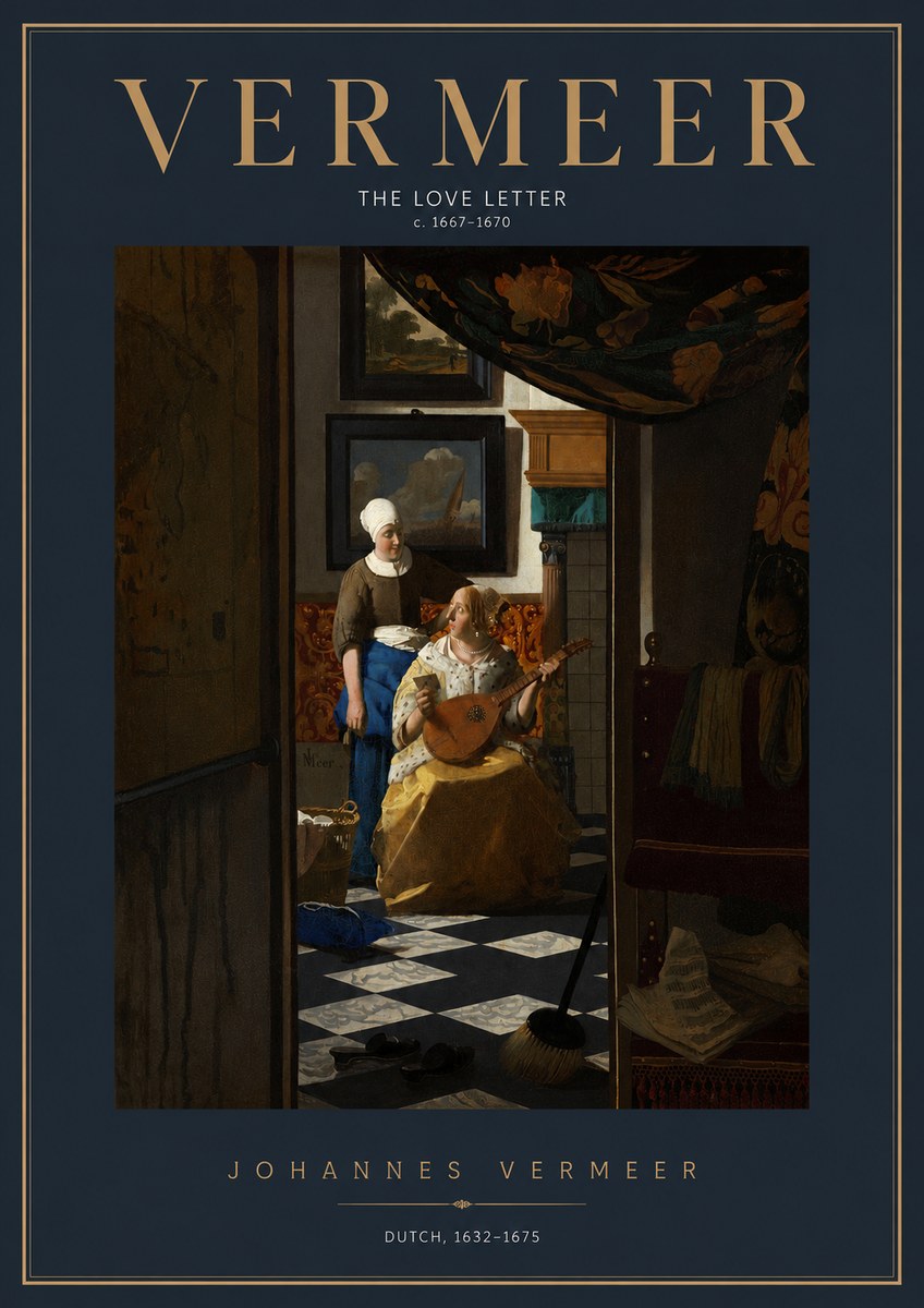 Vermeer The Love Letter No2 - Juliste