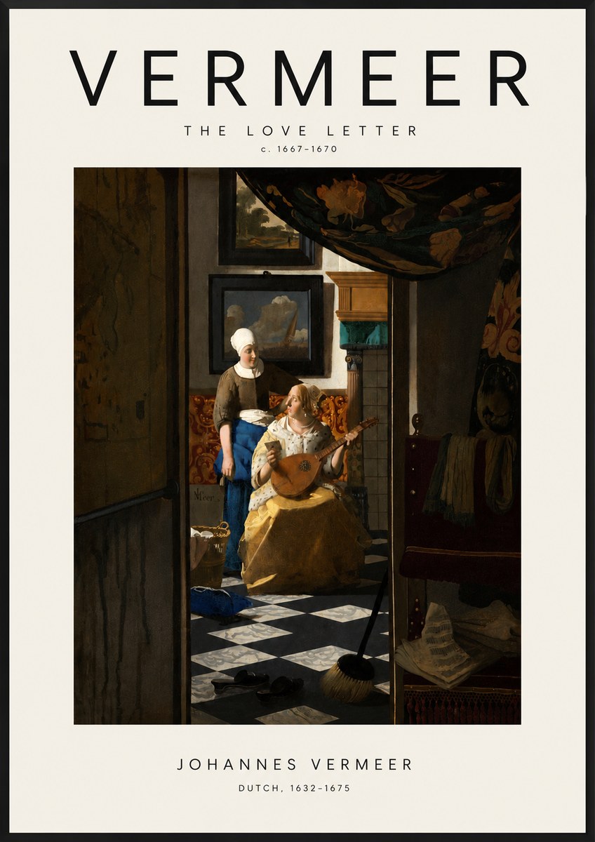 Vermeer The Love Letter No3 - Juliste