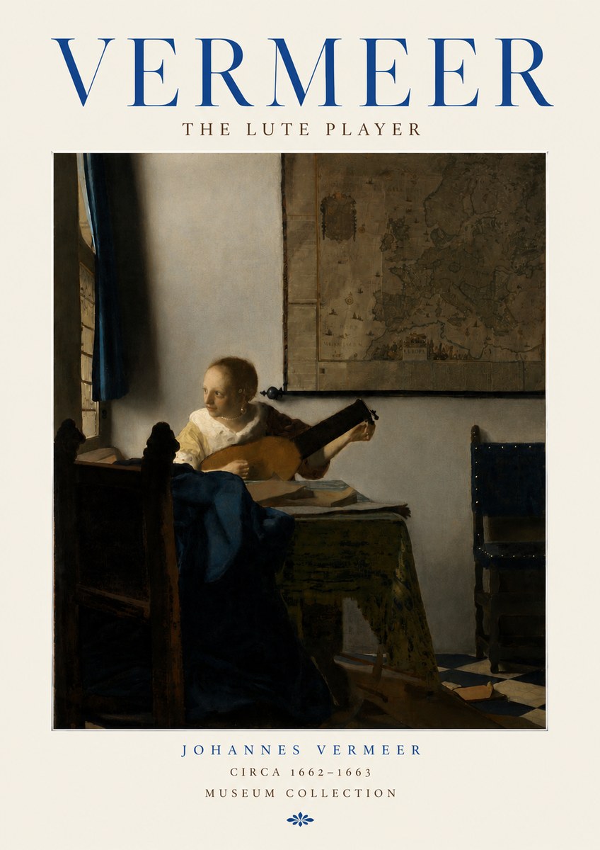 Vermeer The Lute Player No3 - Juliste