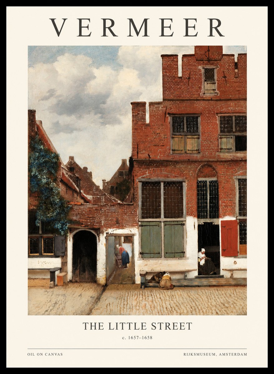 Vermeer The Little Street No1 - Juliste