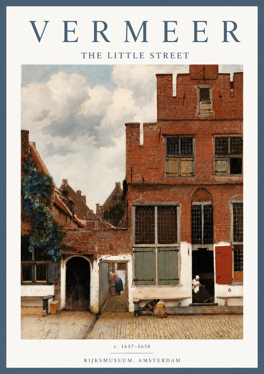 Vermeer The Little Street No6 - Juliste