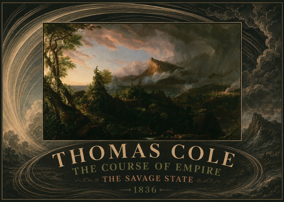 Thomas Cole The Course of Empire: the Savage State I No4 - Juliste