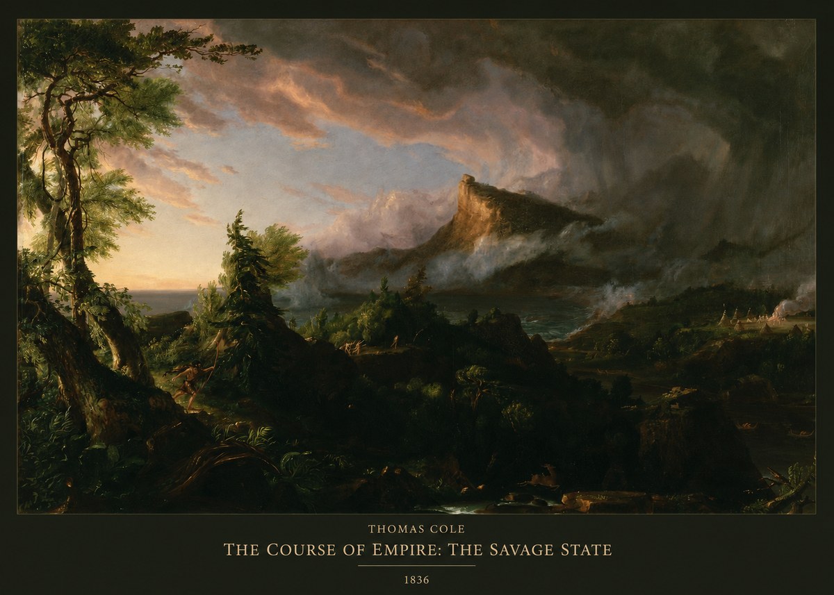 Thomas Cole The Course of Empire: the Savage State I No5 - Juliste