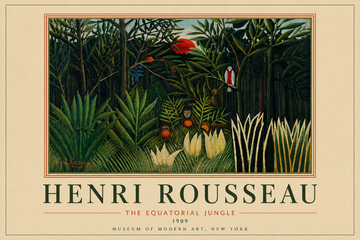 Rousseau The Equatorial Jungle I No6 - Juliste