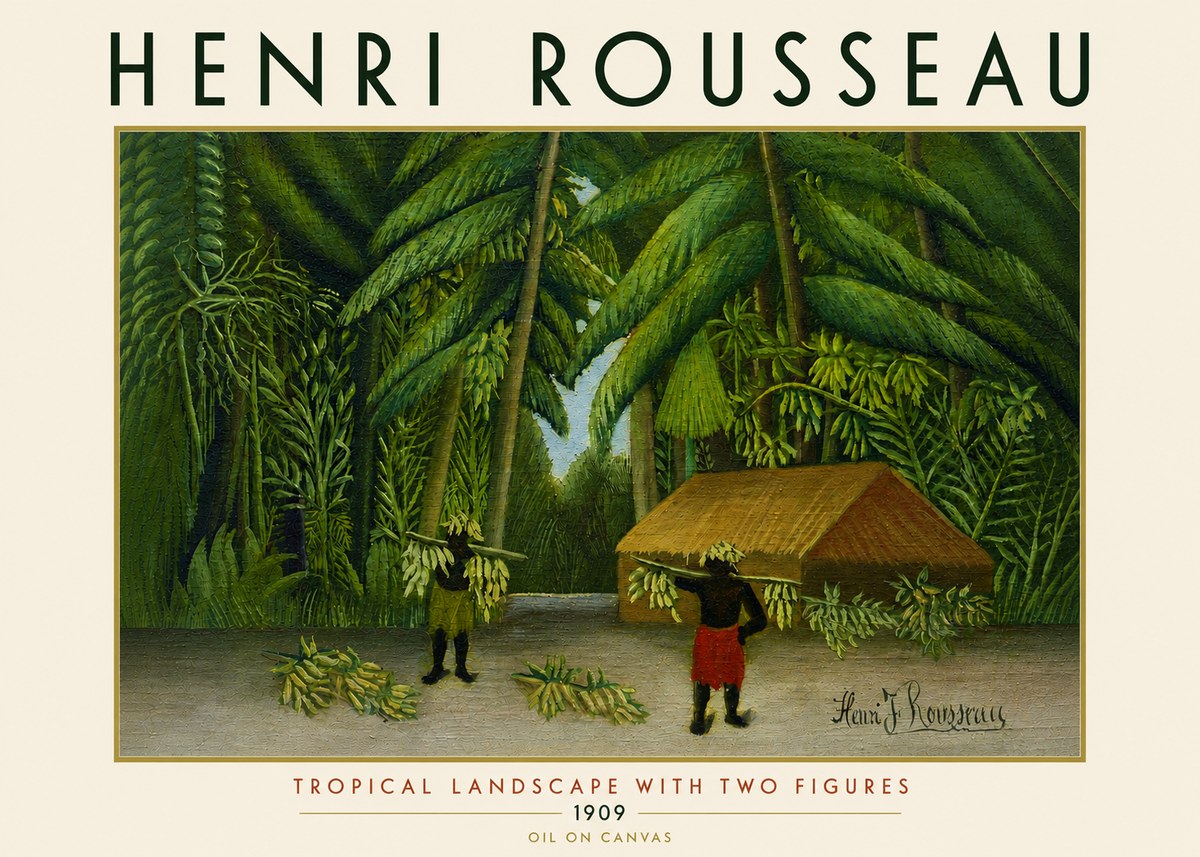 Rousseau Tropical Landscape with Two Figures No4 - Juliste