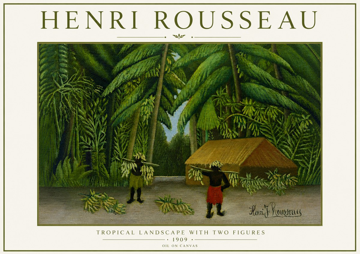 Rousseau Tropical Landscape with Two Figures No6 - Juliste