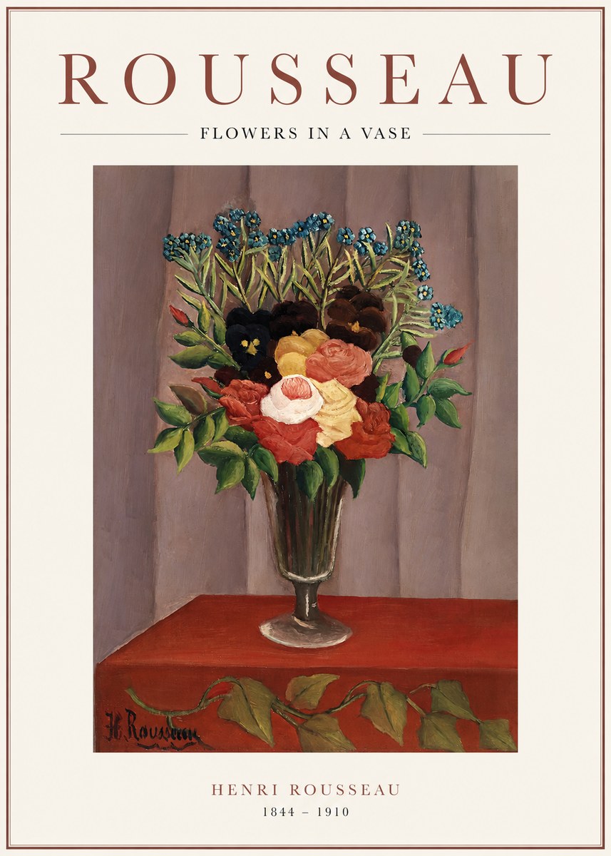Rousseau Flowers in a Vase No1 - Juliste