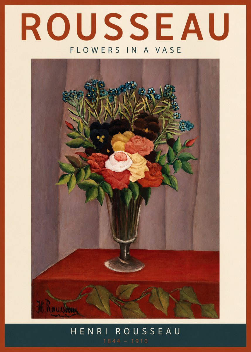 Rousseau Flowers in a Vase No3 - Juliste