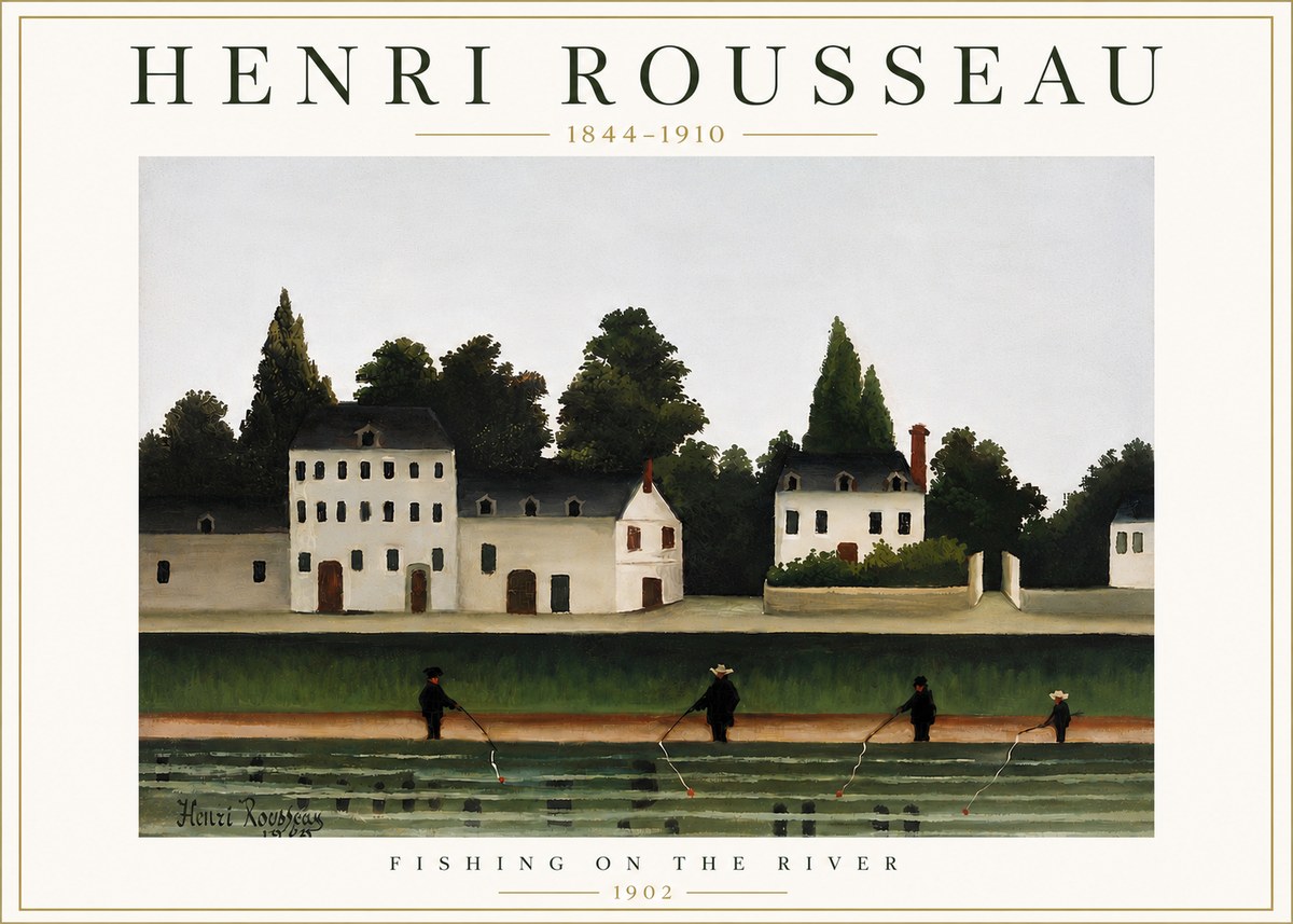 Rousseau Fishing on the River No6 - Juliste