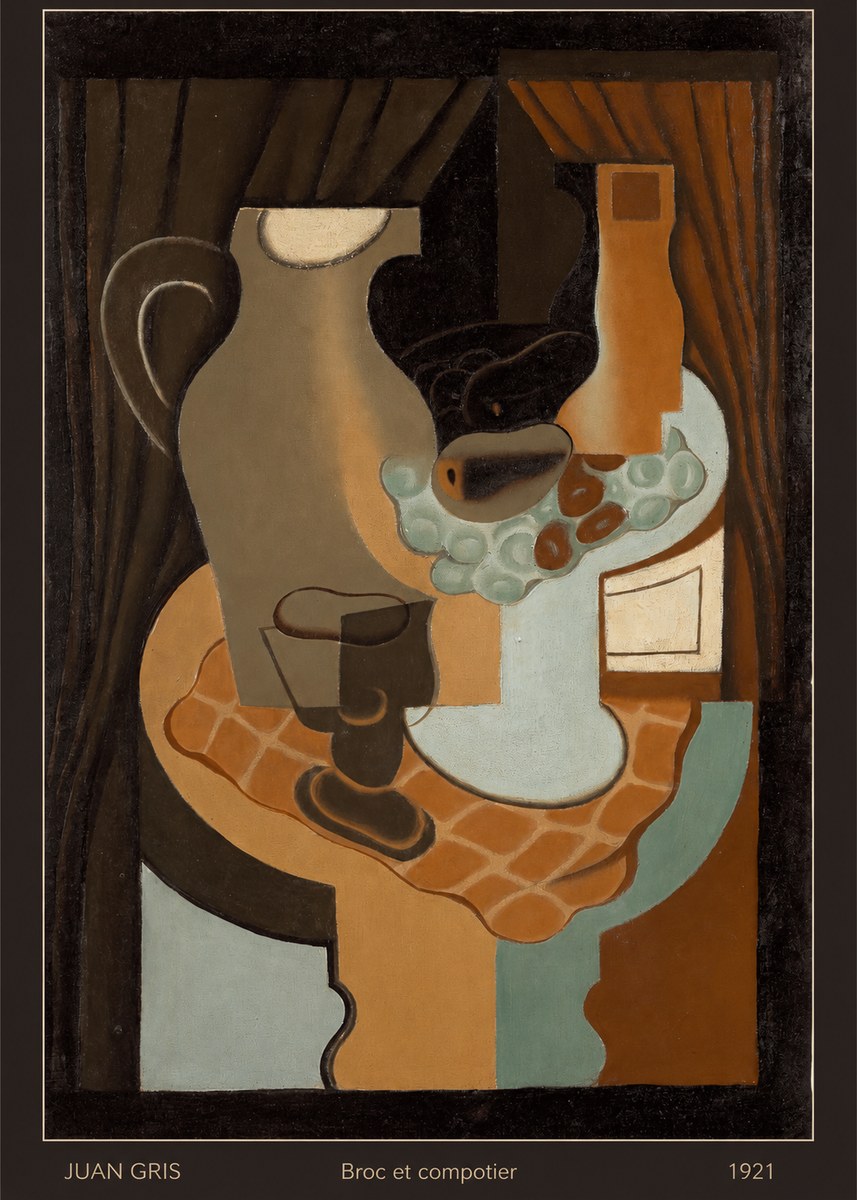 Juan Gris Broc Et Compotier No6 - Juliste