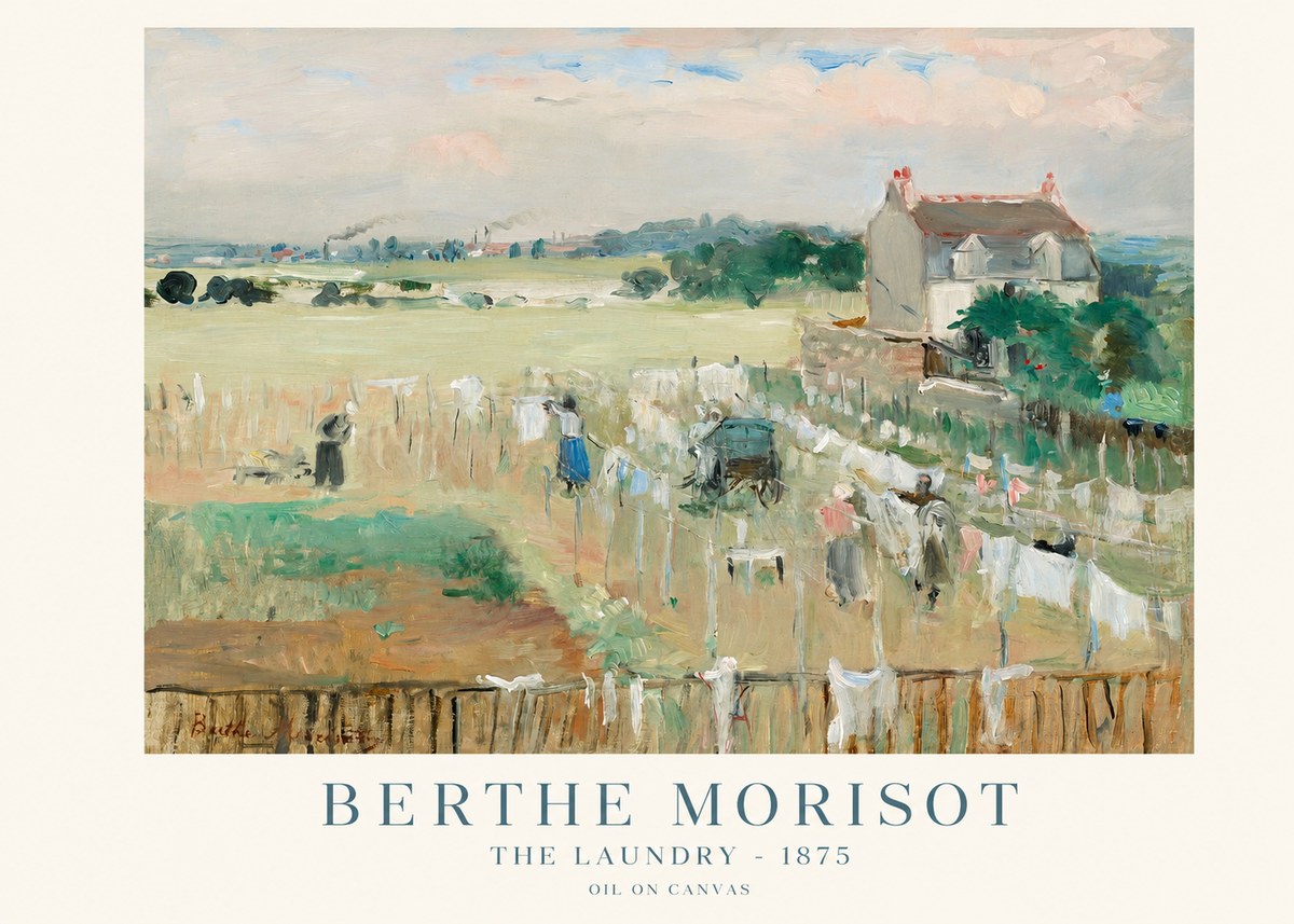 Berthe Morisot The Laundry - 1875 No1 - Juliste