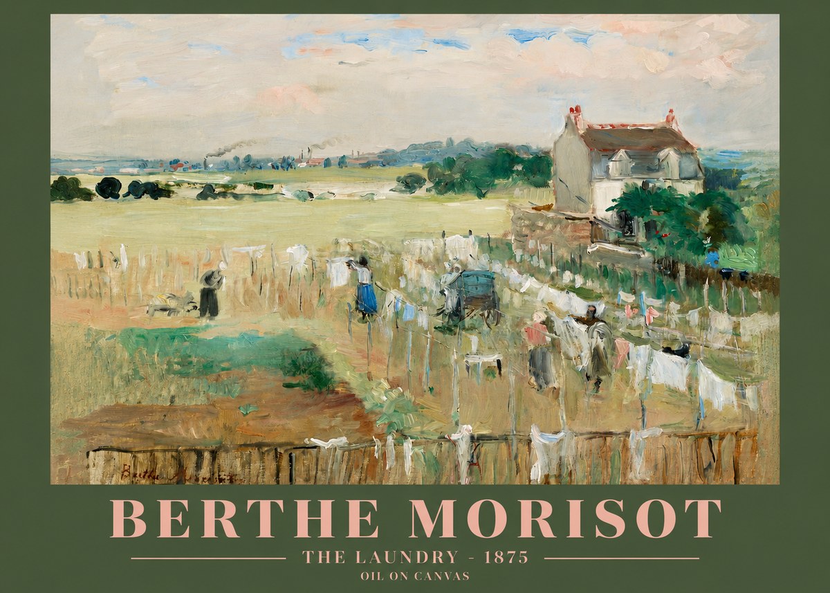 Berthe Morisot The Laundry - 1875 No2 - Juliste