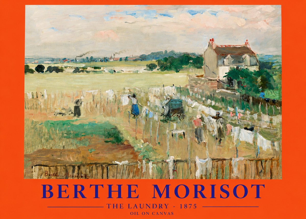 Berthe Morisot The Laundry - 1875 No3 - Juliste